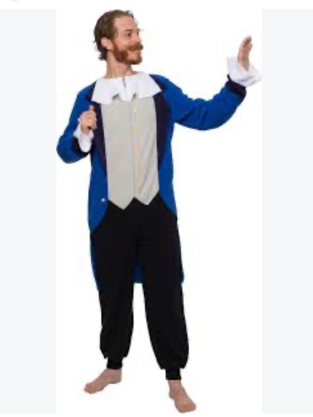 FUNZIEZ! Colonial Pilgrim Costume, Men Size XLarge,an adult one-piece pajama